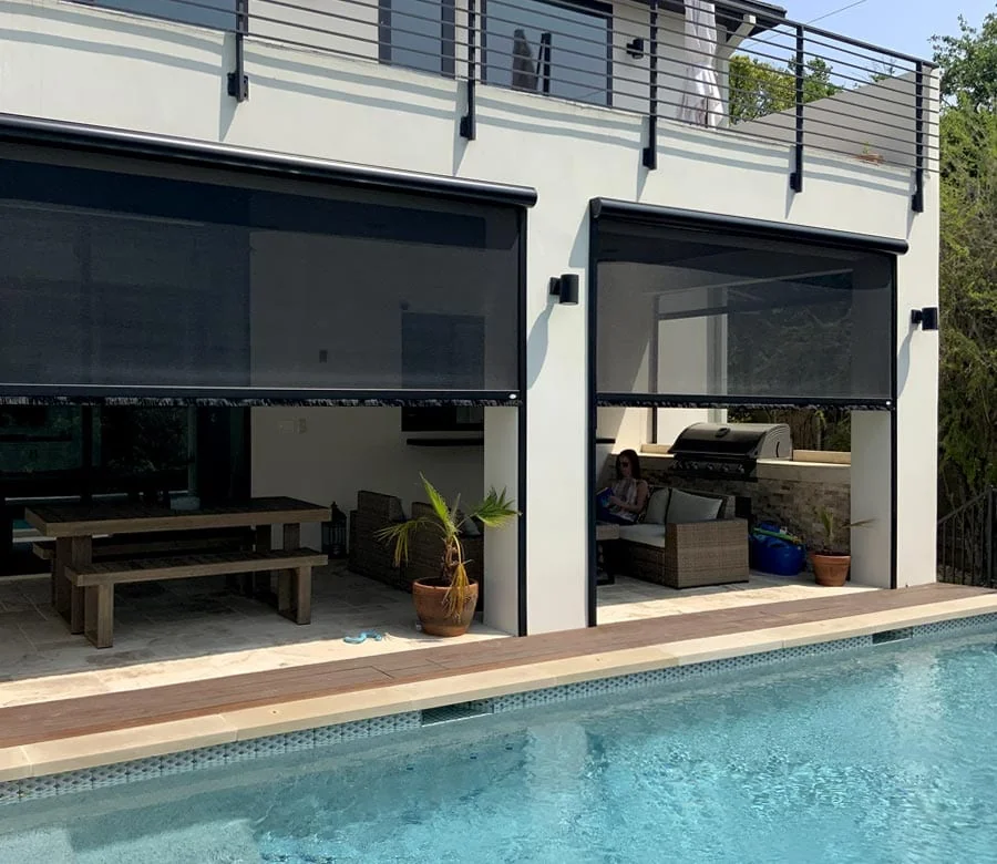 Motorized Exterior Solar Shades example